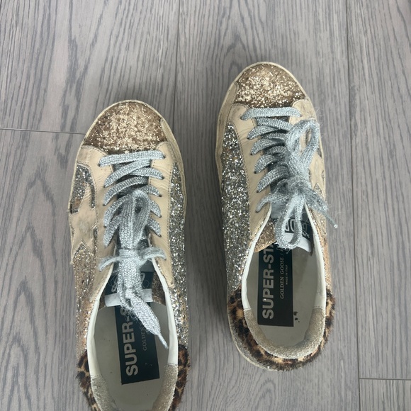 Golden Goose Superstar glitter leather sneakers Size 7 - Picture 9 of 10
